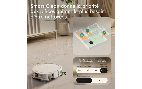 IROBOT Roomba Plus 575 Combo AutoWash Blanc - Technologie Smart Clean