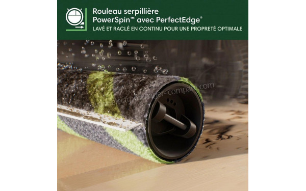 IROBOT Roomba Max 705 Combo AutoWash Dock Noir - Rouleau serpilli&egrave;re PowerSpin avec PerfectEdge