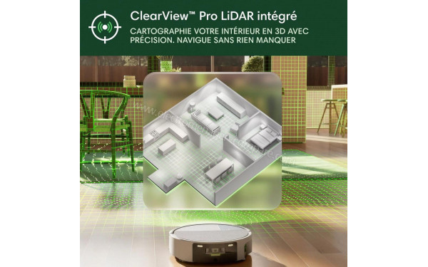 IROBOT Roomba Max 705 Combo AutoWash Dock Blanc - Syst&egrave;me de cartographie LIDAR ClearView
