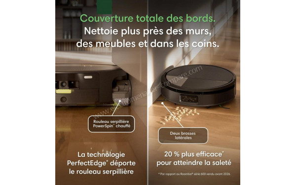 IROBOT Roomba Max 775 Combo AutoWash Noir - Technologie PerfectEdge