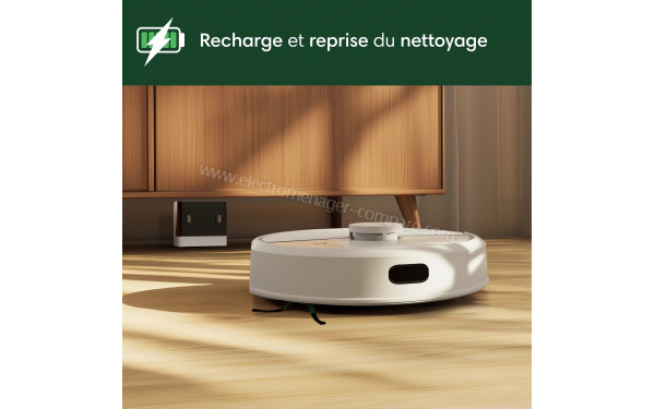 IROBOT Roomba 105 Combo Blanc - Recharge et reprise du nettoyage