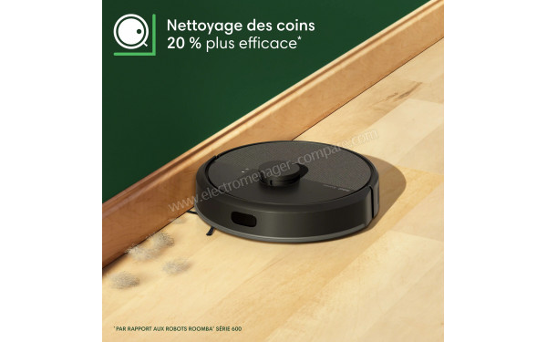 IROBOT Roomba 105 Combo AutoEmpty Dock Noir - Nettoyage des coins plus efficace