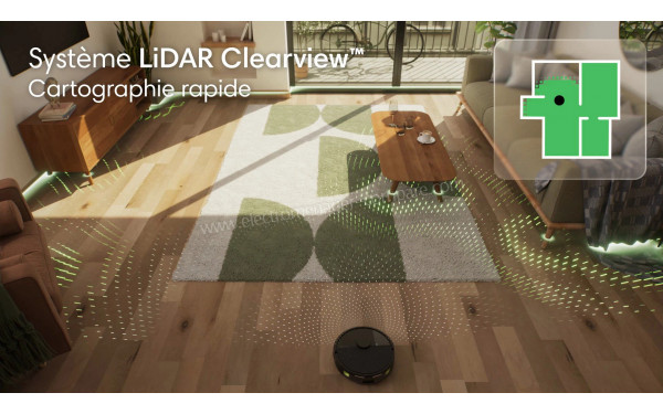 IROBOT Roomba 105 Combo AutoEmpty Dock Noir - Syst&egrave;me de cartographie LIDAR ClearView