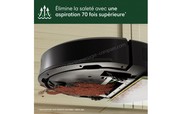 IROBOT Roomba 105 Combo AutoEmpty Dock Noir - Aspiration puissante