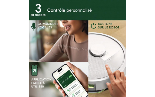 IROBOT Roomba 105 Combo AutoEmpty Dock Blanc - Application pour smartphones ou tablettes