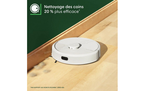 IROBOT Roomba 105 Combo AutoEmpty Dock Blanc - Nettoyage des coins plus efficace