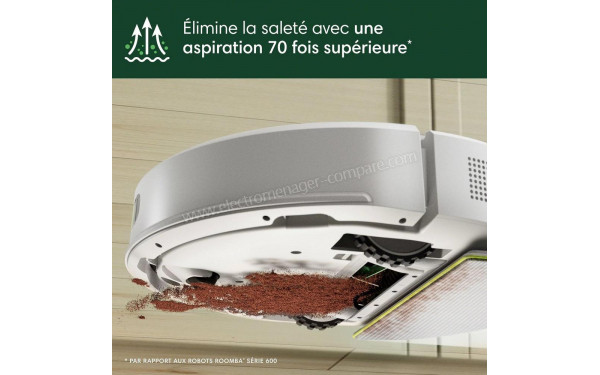 IROBOT Roomba 105 Combo AutoEmpty Dock Blanc - Aspiration puissante