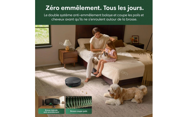 IROBOT Roomba Max 876 Combo Noir - Double syst&egrave;me anti-emm&ecirc;lement