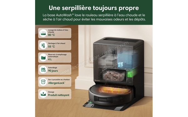 IROBOT Roomba Max 876 Combo Noir - Base AutoWash