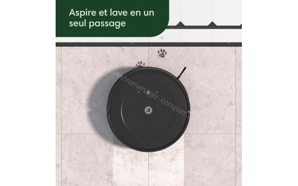 IROBOT Roomba Combo 2 Essential Noir - Aspire et lave en un passage