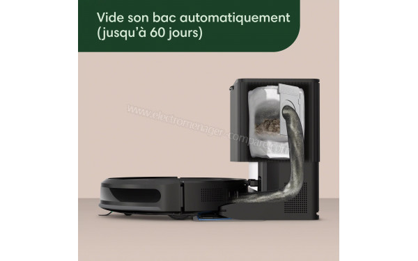 IROBOT Roomba Combo 2 Essential Noir - Vidage automatique de la poussi&egrave;re