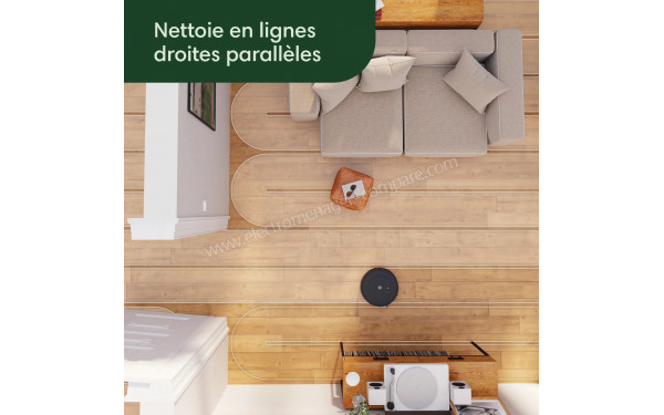 IROBOT Roomba Combo 2 Essential Noir - Nettoie en lignes droites parall&egrave;les