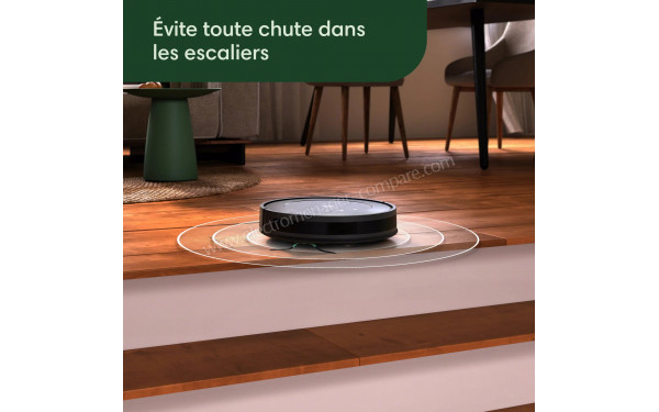 IROBOT Roomba Combo 2 Essential Noir - Evite les chutes dans les escaliers