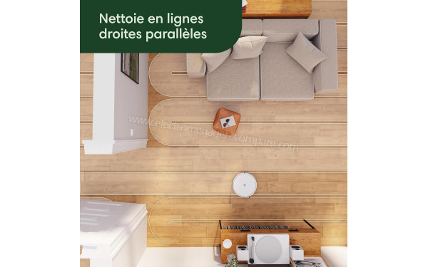IROBOT Roomba Combo 2 Essential Blanc - Nettoie en lignes droites parall&egrave;les