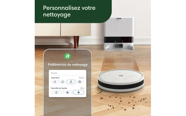 IROBOT Roomba Combo 2 Essential Blanc - Application pour smartphones ou tablettes