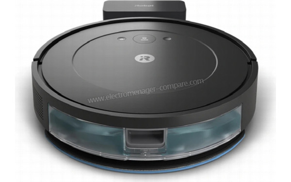 IROBOT Roomba Combo Essential Noir - Vue de face sur la base de chargement