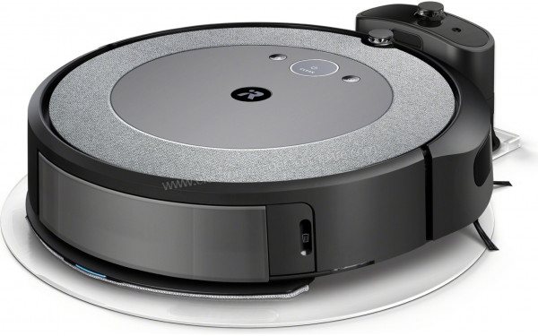 IROBOT Roomba Combo i5 i517840 - Vue de 3/4 droite sur la base de chargement