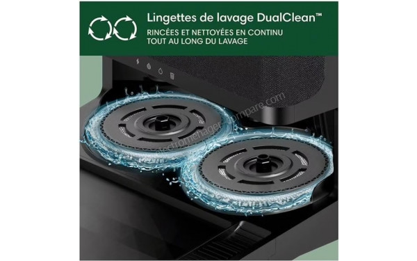 IROBOT Roomba Plus 406 Combo AutoWash Dock Noir - Lingettes de lavage DualClean
