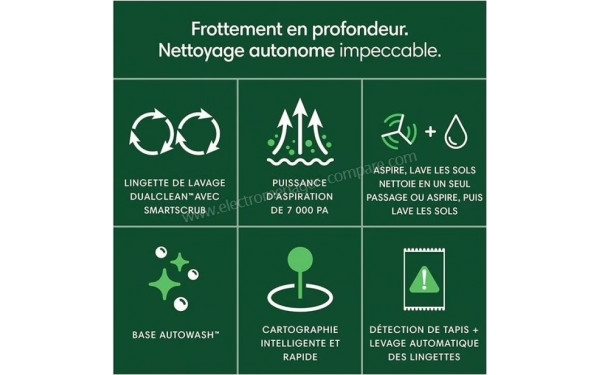 IROBOT Roomba Plus 406 Combo AutoWash Dock Noir - Mise en situation