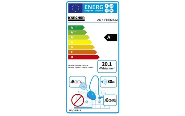 KARCHER AD 4 Premium - &Eacute;tiquette &eacute;nergie
