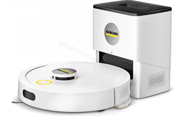 KARCHER RVC 3 Comfort Extra - Vue de 3/4 droite sur la station de chargement