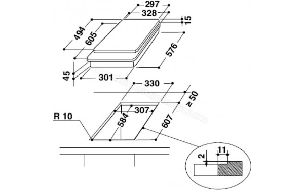 KITCHENAID KHDI 3040 - Dimensions