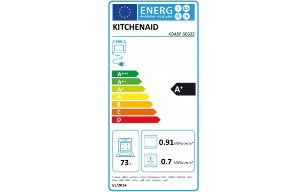 KITCHENAID KOASP 60602 - &Eacute;tiquette &eacute;nergie