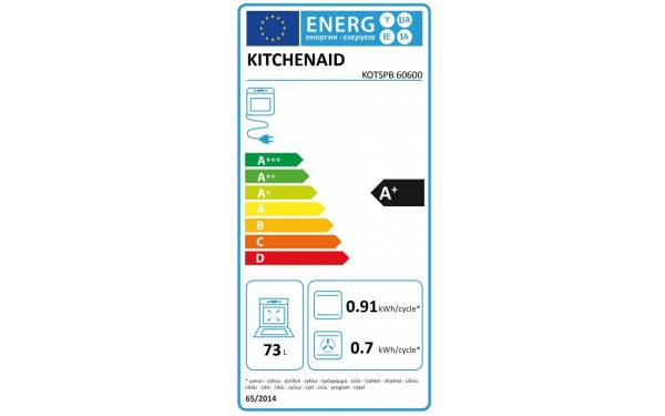 KITCHENAID KOTSPB 60600 - &Eacute;tiquette &eacute;nergie