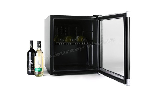 KLARSTEIN Beerlocker Argent - Vue 3/4 gauche porte ouverte