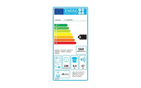 KLARSTEIN Savanna Blanc - &Eacute;tiquette &eacute;nergie