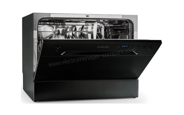 KLARSTEIN Amazonia 6 Noir - Vue 3/4 gauche porte ouverte