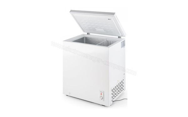 KLARSTEIN Iceblokk 145 Blanc - Vue 3/4 droite avec porte ouverte