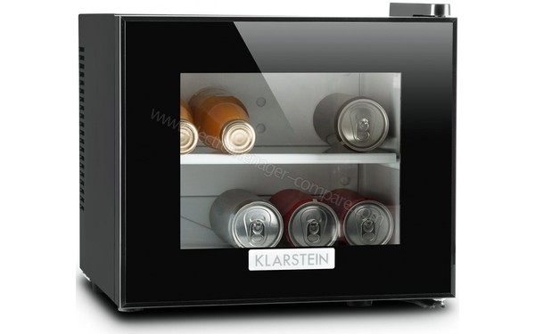 KLARSTEIN Frosty 10 L Noir Porte Vitr&eacute;e - Vue 3/4 gauche