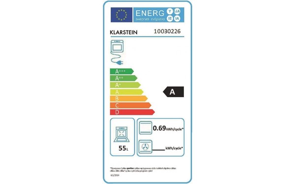 KLARSTEIN Vilhelmine Cr&egrave;me - &Eacute;tiquette &eacute;nergie