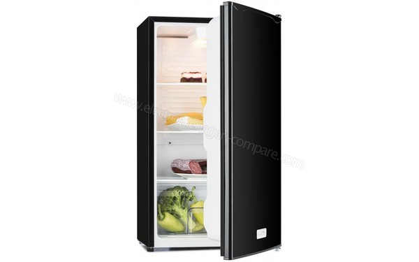 KLARSTEIN Beerkeeper Noir - Vue 3/4 gauche porte ouverte