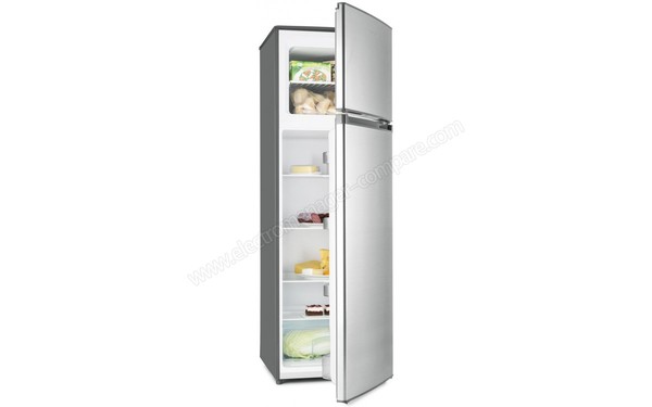 KLARSTEIN Height Cool Argent 252 litres - Vue 3/4 gauche porte ouverte