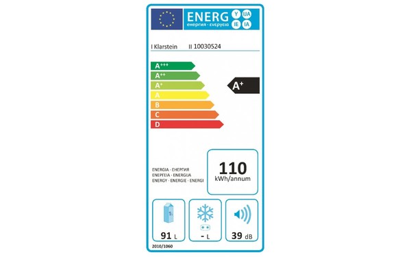 KLARSTEIN Alleinversorger Argent - &Eacute;tiquette &eacute;nergie