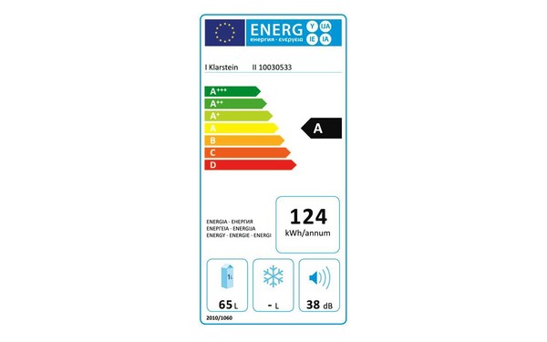 KLARSTEIN Beerbauch Blanc - &Eacute;tiquette &eacute;nergie