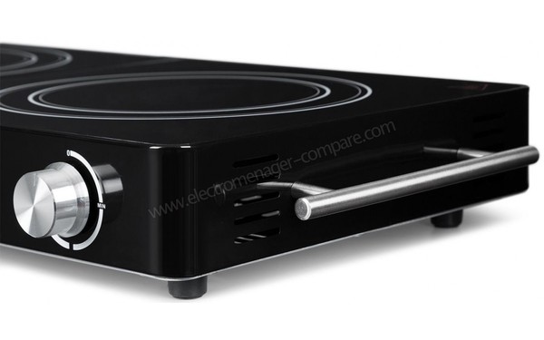 KLARSTEIN VariCook Duo Noir - Zoom sur les bordures (poign&eacute;e, manette)