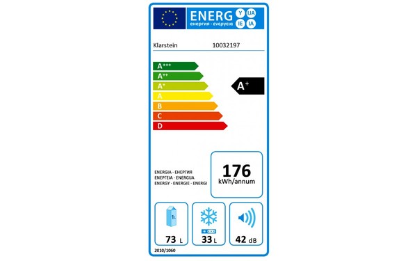 KLARSTEIN Big Daddy Cool 100 Blanc - &Eacute;tiquette &eacute;nergie