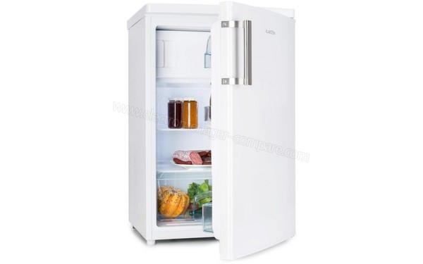 KLARSTEIN Coolzone 120 Eco Blanc - Vue 3/4 gauche porte ouverte