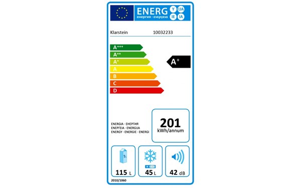 KLARSTEIN Bigpack Argent - &Eacute;tiquette &eacute;nergie