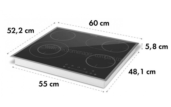 KLARSTEIN Virtuosa Slide 6600W - Sch&eacute;ma d'encastrement