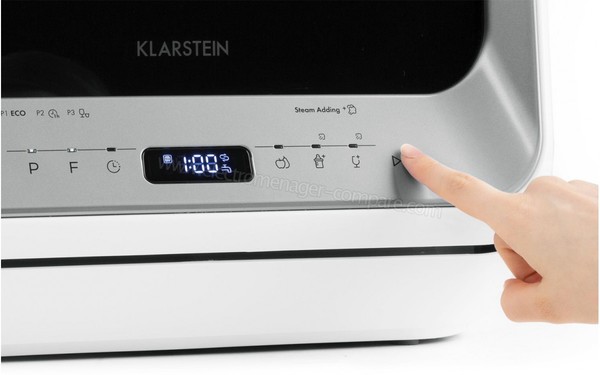 KLARSTEIN Amazonia Mini Argent et Blanc - Panneau de commandes