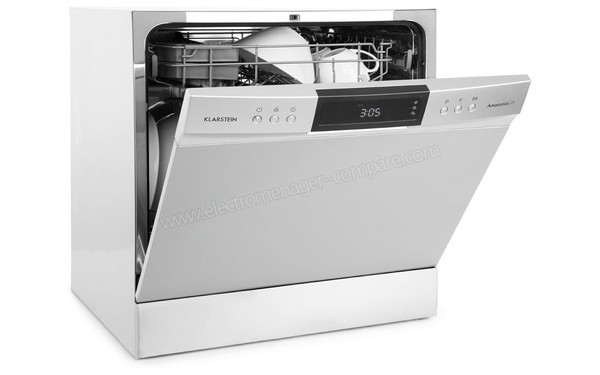 KLARSTEIN Amazonia 8 Neo Argent - Vue 3/4 gauche porte ouverte