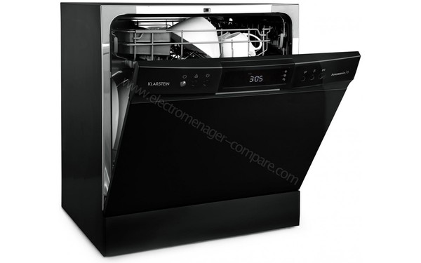 KLARSTEIN Amazonia 8 Neo Noir - Vue 3/4 gauche porte ouverte