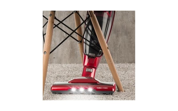 KLARSTEIN TurboHybrid Rouge - Vue de la t&ecirc;te &eacute;clair&eacute;e