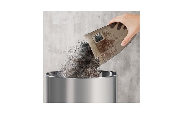 KLARSTEIN TurboHybrid Rouge - Vue du bac &agrave; poussi&egrave;res amovile