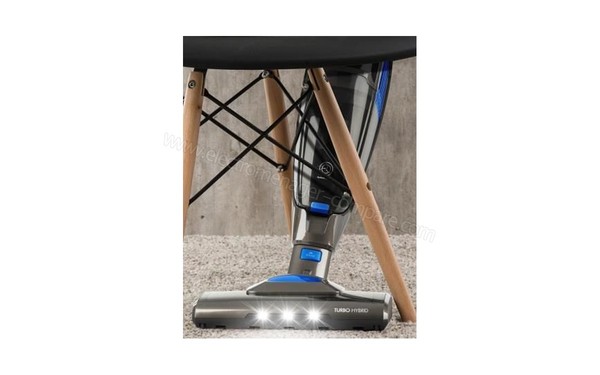 KLARSTEIN TurboHybrid Anthracite et Bleu - Vue de la t&ecirc;te &eacute;clair&eacute;e