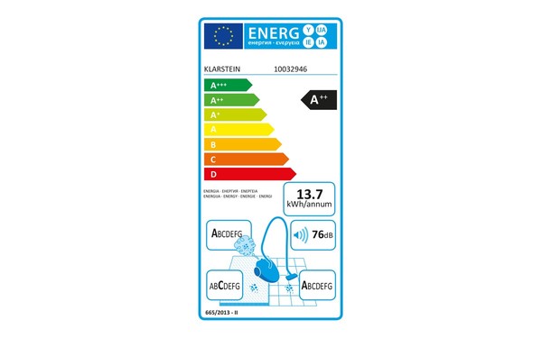 KLARSTEIN Mister Eco Rouge - &Eacute;tiquette &eacute;nergie